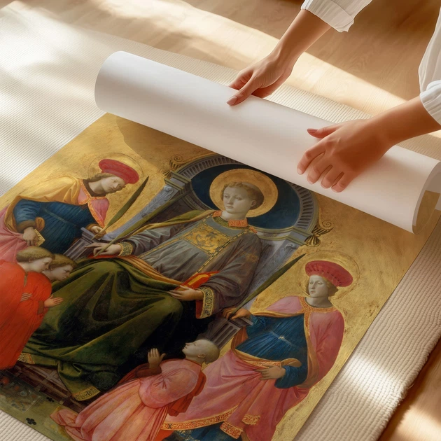 Постер Святой Лаврентий, Филиппо Липпи, Filippo Lippi, Saint Lawrence, A3 30×30 см (id6971) - изображение 3