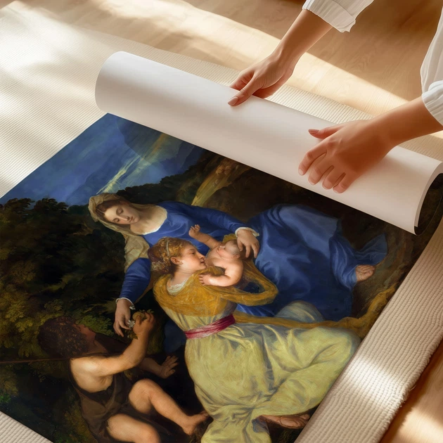 Постер Мадонна Альдобрандни, Тициан, Titian, Aldobrandini Madonna, A3 30×42 см (id6978) - изображение 3