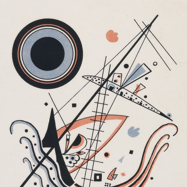Интерьерная картина Синий, Кандинский Василий, абстракционизм, 40×30 см (id6998) - изображение 5