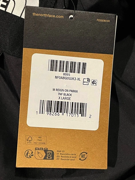 Чоловіча довга куртка плащ дощовик The North Face Reign On Dryvent Parka Jacket Black NF0A8G0UJK3 чорна парка - XL - зображення 11