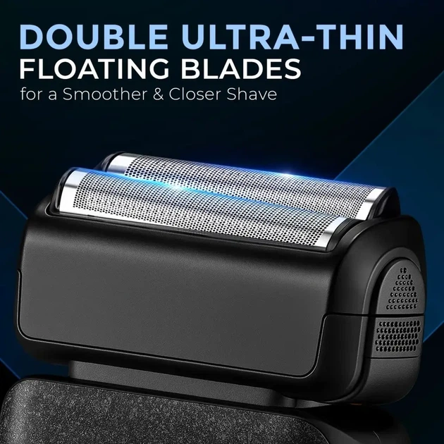 Электробритва VGR V-374 GREEN шейвер, двойное лезвие, LED дисплей - изображение 2