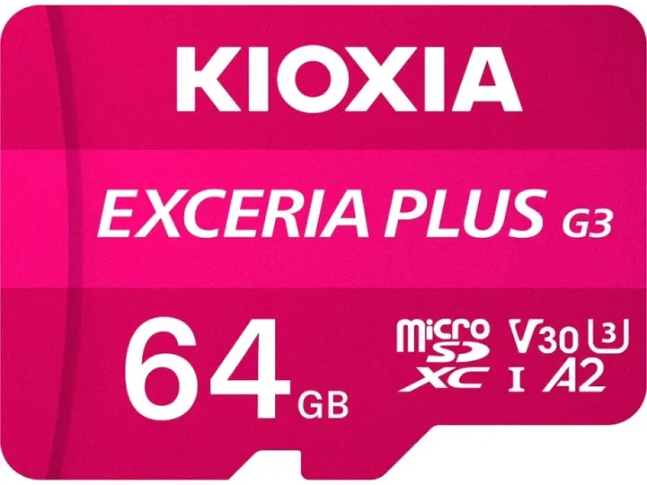 Карта пам'яті Kioxia 64 GB microSDXC Exceria Plus G3 (LMPL3M064GG2) - Фото 1 Карта пам'яті Kioxia 64 GB microSDXC Exceria Plus G3 (LMPL3M064GG2) - изображение 1
