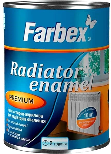 Емаль акрилова для радіаторів опалення ТМ "Farbex" -0,75 л - Фото 1 Емаль акрилова для радіаторів опалення ТМ "Farbex" -0,75 л - зображення 1