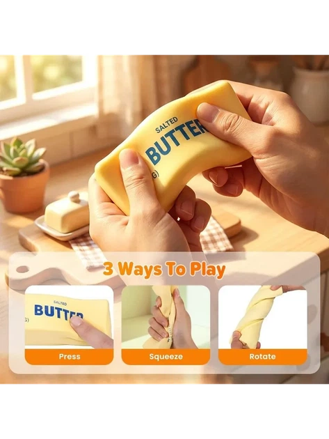 Сливочное масло сквиш 13см Butter игрушка антистресс кусок сливочного масла баттер сквиш - изображение 4