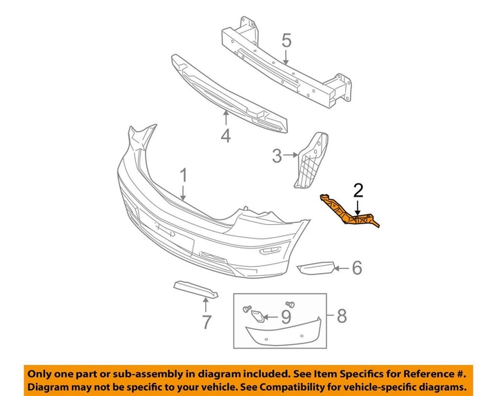 Кріплення заднього бампера Mazda 3 SD 2004-2009, ліве, AVTM, 45419615, 183476953 - зображення 2