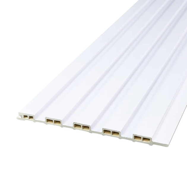 Декоративна стінова рейка Sticker Wall WPC 3000х150х9 мм Білий (SW-00001866) - изображение 2