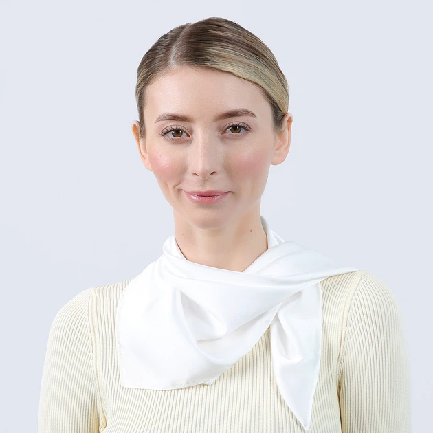 Хустка жіноча LuckyLOOK Rosemary 70х70 см Білий (003-108) (2000000003108) - Фото 2 Хустка жіноча LuckyLOOK Rosemary 70х70 см Білий (003-108) (2000000003108) - изображение 2