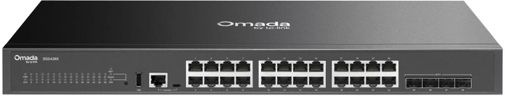 Комутатор TP-LINK SG5428X - Фото 1 Комутатор TP-LINK SG5428X - зображення 1