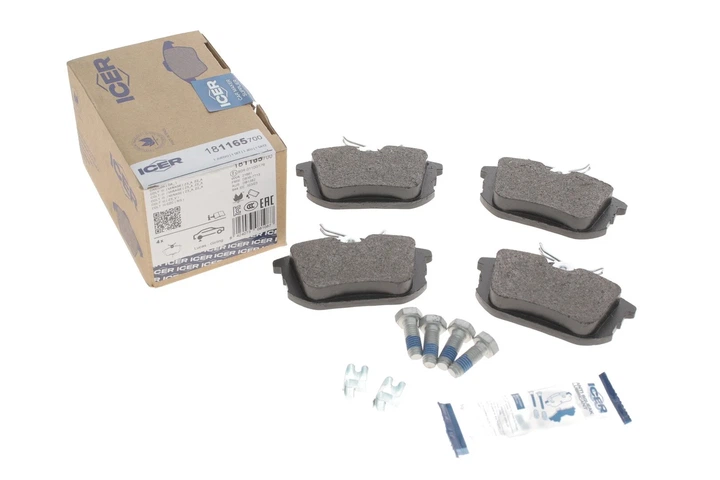 Комплект гальмівних колодок (дискових) ICER 181165-700 ICER 181165-700 Volvo S40, V40; Mitsubishi Space Star, Carisma, Colt 8660004457, 8671016524, 306207705 - изображение 5