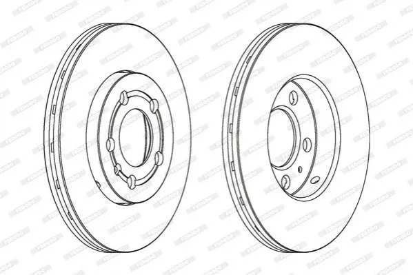 Гальмівний диск FERODO DDF927 Volkswagen Bora, Golf, Polo; Skoda Fabia, Roomster, Octavia, Rapid; Seat Toledo, Cordoba, Ibiza, Leon; Audi A1, A2, A3 1J0615301D, 1J0615301J, 1J0615301L - изображение 2
