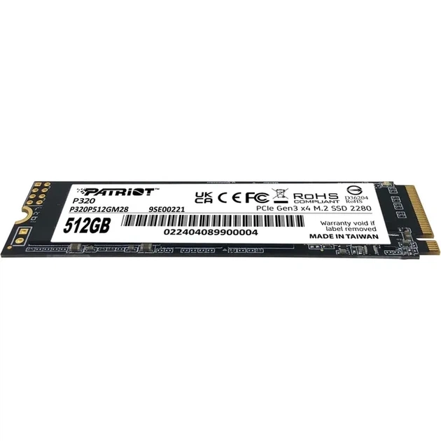 SSD внутрішні Patriot P320 512GB M.2 2280 NVMe PCIe 3.0 x4 (P320P512GM28) - зображення 4