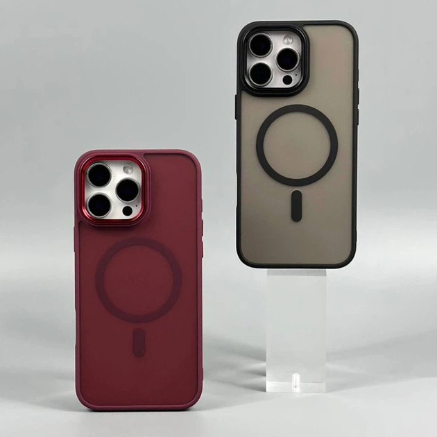 Чехол (накладка) Apple iPhone 16 Pro Max, Color Matte, MagSafe, Burgundy, Бордовый - 712763 - Фото 4 Чехол (накладка) Apple iPhone 16 Pro Max, Color Matte, MagSafe, Burgundy, Бордовый - 712763 - изображение 4
