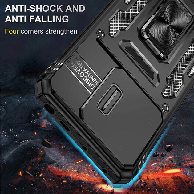Чохол (накладка) Xiaomi Poco C85 / Redmi 15C, Epik Camshield Army Ring, Чорний - 702487 - Фото 6 Чохол (накладка) Xiaomi Poco C85 / Redmi 15C, Epik Camshield Army Ring, Чорний - 702487 - зображення 6