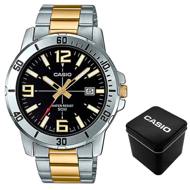Наручний годинник Casio MTP-VD01SG-1B - Фото 1 Наручний годинник Casio MTP-VD01SG-1B - изображение 1