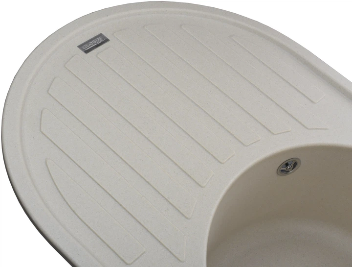 Кухонная мойка гранит GLOBUS LUX OHara 770х500 слоновая кость (000021079) - изображение 4