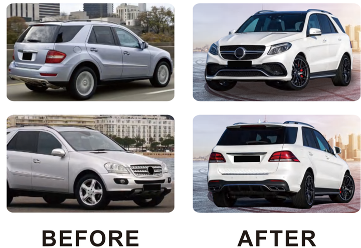 Комплект рестайлинга в GLE63 AMG для Mercedes ML W164 2005-2011 гг - изображение 4