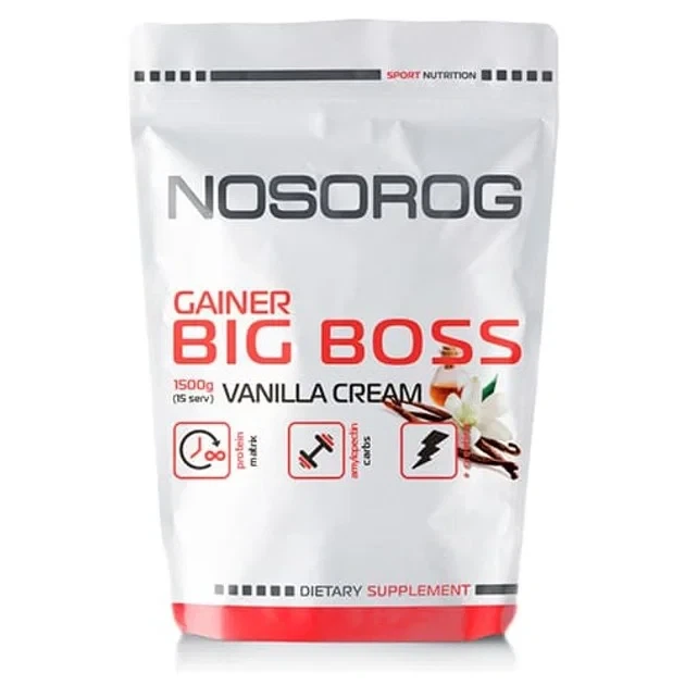 Гейнер Gainer BIG BOSS NOSOROG, ванільний крем, 1,5 кг - зображення 2