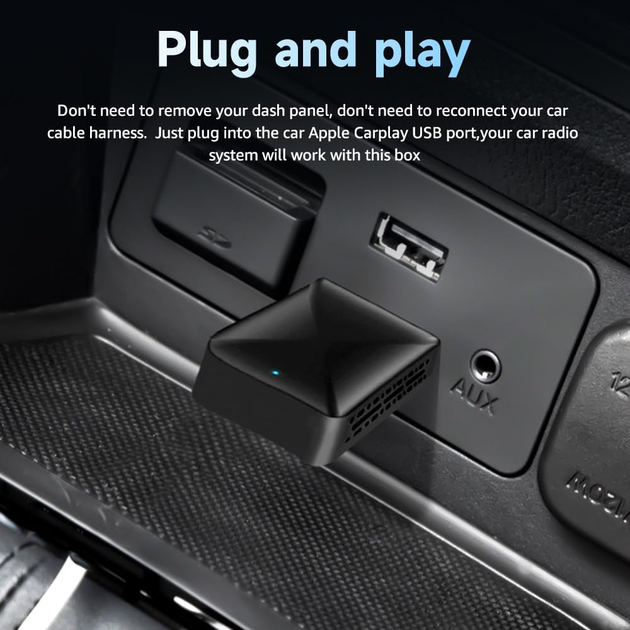 Автомобільний бездротовий адаптер CarPlay та Android Auto 2-в-1 Anyfar 5.8GHz - Фото 4 Автомобільний бездротовий адаптер CarPlay та Android Auto 2-в-1 Anyfar 5.8GHz - зображення 4