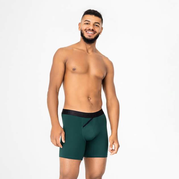 Чоловічі анатомічні боксери з бавовни Anatomic Long 2.0 Black Series із кишенею темно-зелені XL - Фото 3 Чоловічі анатомічні боксери з бавовни Anatomic Long 2.0 Black Series із кишенею темно-зелені XL - зображення 3