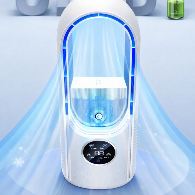 Мини-кондиционер с LED-подсветкой / Вентилятор с увлажнителем воздуха Air Multiplier - зображення 2