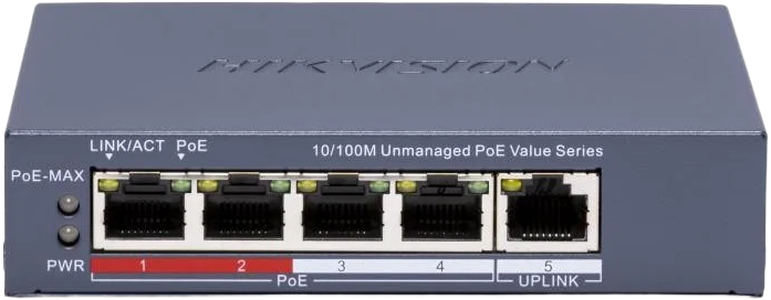 Przełącznik Hikvision DS-3E0105P-E/M(C) - obraz 2