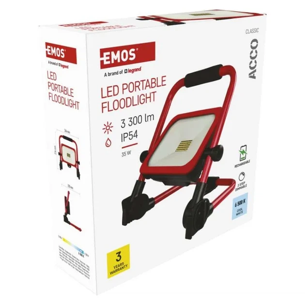 Прожектор с аккумулятором Emos ZS2823 35W 3300Lm 6500K Li-Ion 10000mAh IP54 - изображение 19