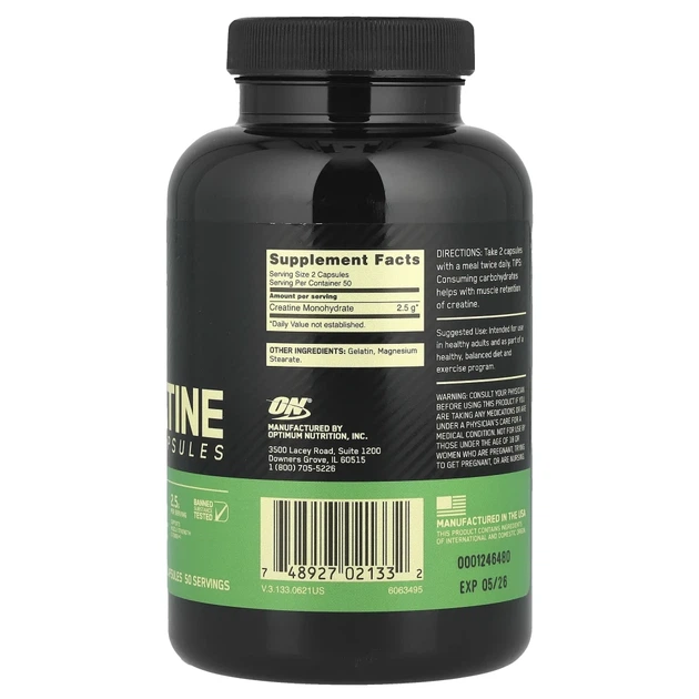 Креатин (Creatine 2500) 1250 мг 100 капсул (OPN-02133) - изображение 2