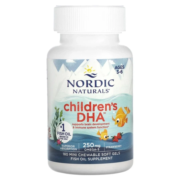 ДГК для дітей 3–6 років Nordic Naturals (Children's DHA) 180 жувальних капсул зі смаком полуниці (NOR-01720) - зображення 3
