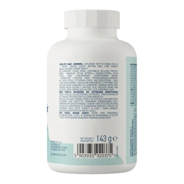 Nutrisie® Healthy Hair Ostrovit 60 жувальних конфет зі смаком чорниці та малини (OST-20375) - Фото 3 Nutrisie® Healthy Hair Ostrovit 60 жувальних конфет зі смаком чорниці та малини (OST-20375) - зображення 3