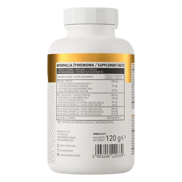Омега 3-6-9 Ostrovit Omega 3-6-9 90 капсул (OST-20339) - изображение 3