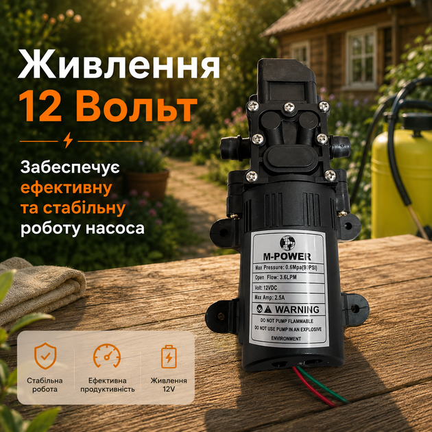 Насос 12V для аккумуляторного опрыскивателя 2203 мембранный электрический для садовых распылителей - Фото 2 Насос 12V для аккумуляторного опрыскивателя 2203 мембранный электрический для садовых распылителей - изображение 2