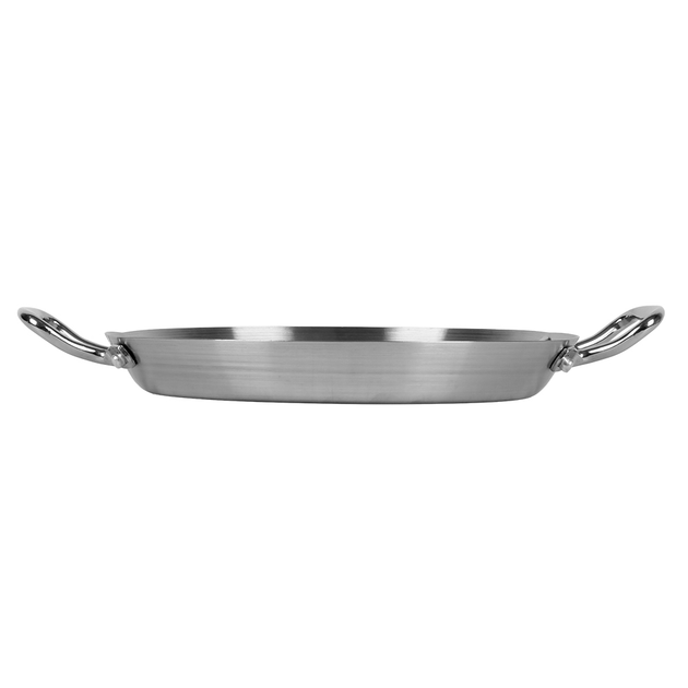 Сковорода для подачи Stenson Steel R41170-22 с двумя ручками диаметр 22 см Серебристый - Фото 3 Сковорода для подачи Stenson Steel R41170-22 с двумя ручками диаметр 22 см Серебристый - изображение 3