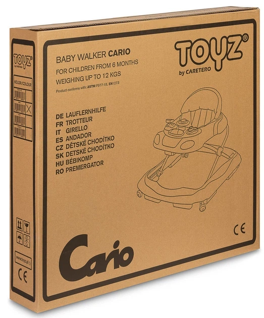 Chodzik dzieciecy 2w1 Toyz by Caretero Cario Mint TOYZ-20751 (5908310398075) - Zdjęcie 6 Chodzik dzieciecy 2w1 Toyz by Caretero Cario Mint TOYZ-20751 (5908310398075) - obraz 6