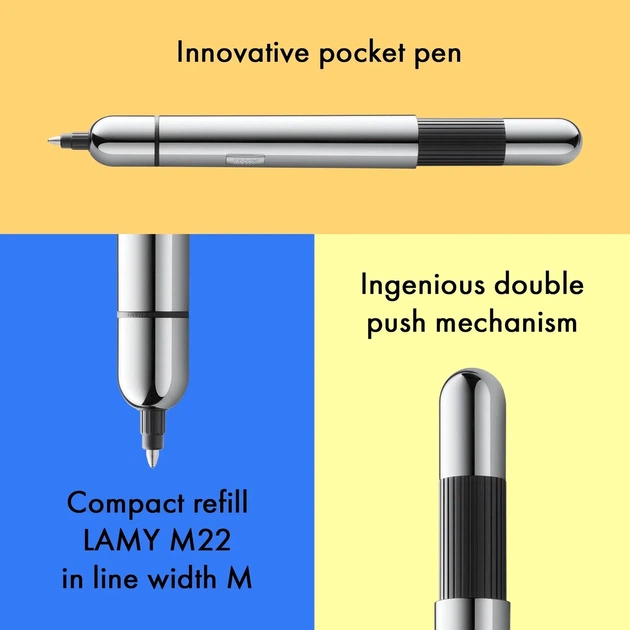 Ручка кулькова LAMY Pico chrome M22 чорний стрижень (4001041) - зображення 4