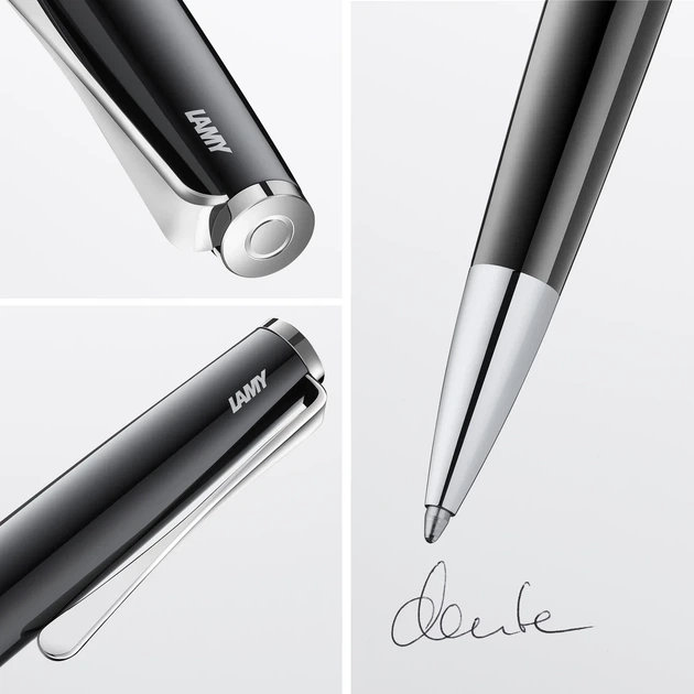 Ручка кулькова LAMY Studio сяюча чорна стрижень M16 чорний (4014519693512) - Фото 3 Ручка кулькова LAMY Studio сяюча чорна стрижень M16 чорний (4014519693512) - зображення 3
