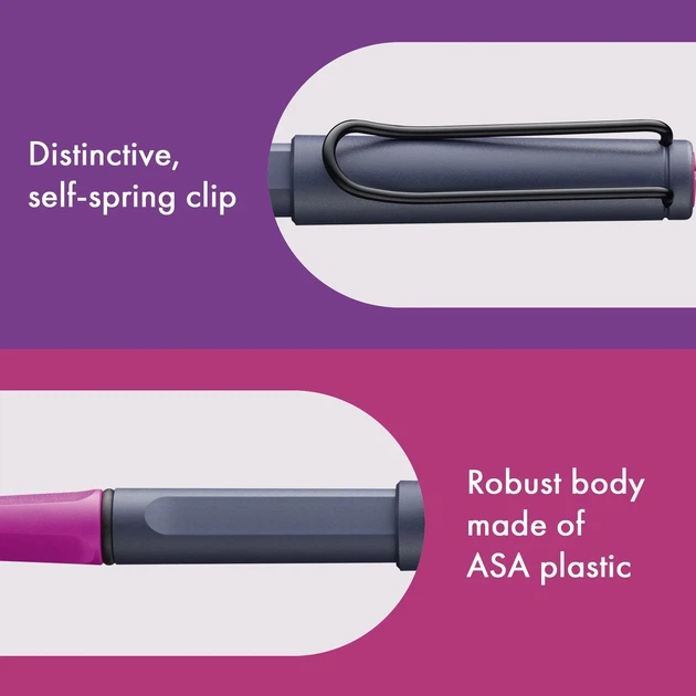 Ручка-ролер LAMY Safari pink cliff M M63 чорний стрижень (4038378) - Фото 5 Ручка-ролер LAMY Safari pink cliff M M63 чорний стрижень (4038378) - зображення 5