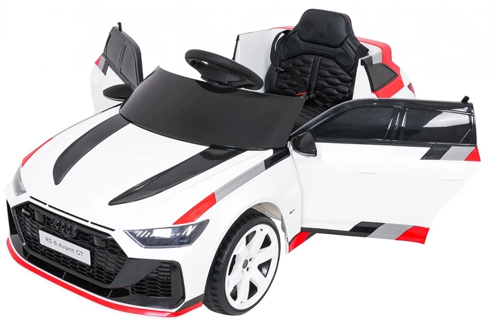 Електромобіль для дітей Audi RS6 Avant GT білий PA.QLS-8620.BIA (5903864961294) - Фото 7 Електромобіль для дітей Audi RS6 Avant GT білий PA.QLS-8620.BIA (5903864961294) - зображення 7