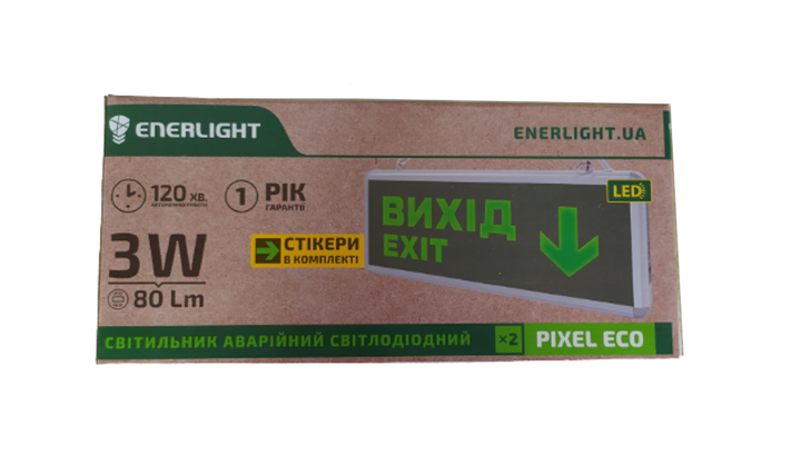 Cвітильник аварійний світлодіодний ENERLIGHT PIXEL ECO 3Вт NiCd 1.5H - изображение 3