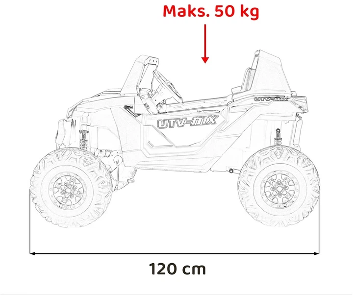 Електричний багі для дітей UTV-MX 2000N чорний PA.XMX-603B.CZ (5903864942705) - зображення 16