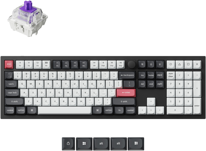 Клавиатура беспроводная Keychron Q6 HE Magnetic Switch Black RGB (Q6H-M1-UA) - Фото 7 Клавиатура беспроводная Keychron Q6 HE Magnetic Switch Black RGB (Q6H-M1-UA) - изображение 7