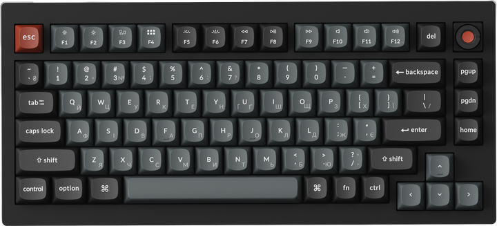Клавиатура проводная Keychron V1 8K Keychron Super Red Switch Black RGB (V1W-D1-UA) - Фото 1 Клавиатура проводная Keychron V1 8K Keychron Super Red Switch Black RGB (V1W-D1-UA) - изображение 1
