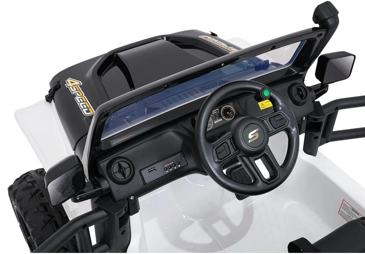 Електромобіль для дітей Jeep Monster білий PA.XB-1118.BIA (5903864948608) - зображення 6