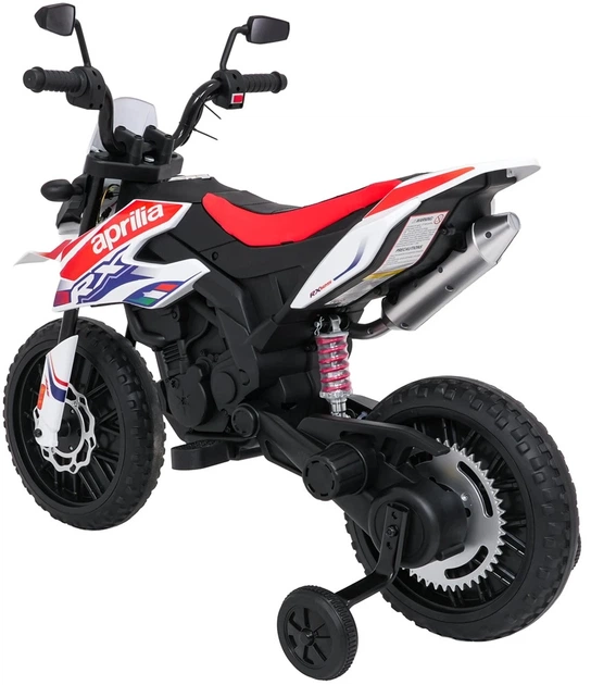 Електромотоцикл для дітей Aprilia RX білий PA.S317.BIA (5903864979893) - зображення 17