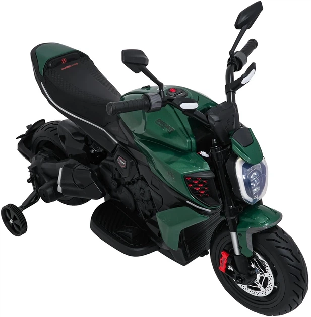 Електромотоцикл для дітей Ducati Diavel x Bentley зелений PA.XMX-656.ZIE (5903864961393) - зображення 3