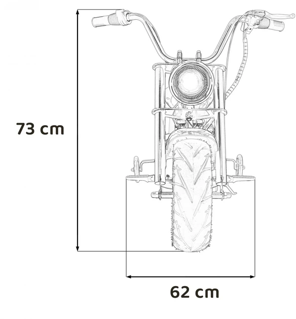Електромотоцикл для дітей Chopper Warrior помаранчевий PA.XB-1058.POM (5903864944532) - зображення 14