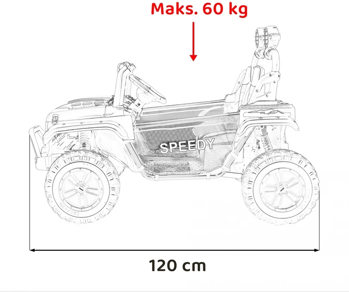 Електромобіль для дітей Passion 4x4 червоний PA.SX3568.CR (5903864986921) - зображення 8