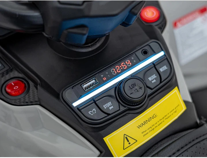 Електроквадроцикл для дітей Can Am Outlander ATV сірий PA.DK-CA005.2.4GHZ.SZA (5903864982664) - зображення 5