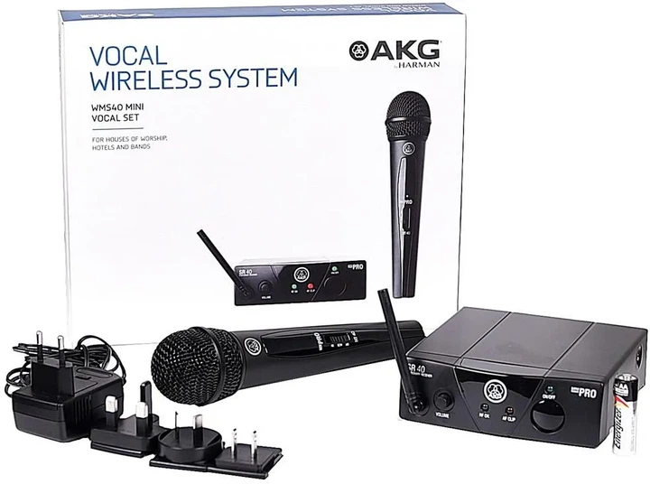 Бездротова вокальна система AKG WMS 40 MINI Vocal Set US45C Чорна (SUP_em750) (9002761031638) - зображення 2