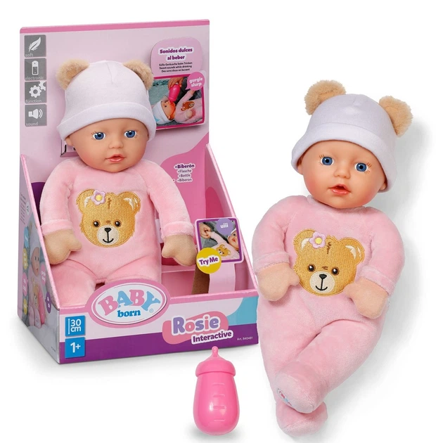 Interaktywna lalka Baby Born Zapf Creation Rosy z efektami dźwiękowymi 30 cm (840481) (4001167840481) - obraz 2