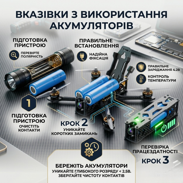 Аккумулятор Samsung 21700 5000 mAh литий-ионный для фотоаппаратов фонариков синий SK_2175054А12 - изображение 3